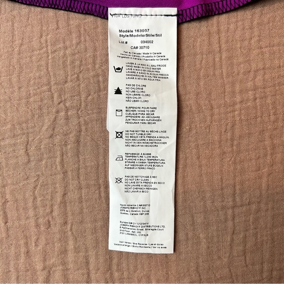 Joseph Ribkoff Asymmetrical Black and Fuchsia Sleeveless Flirt Tunic, size 12 - Picture 7 of 9